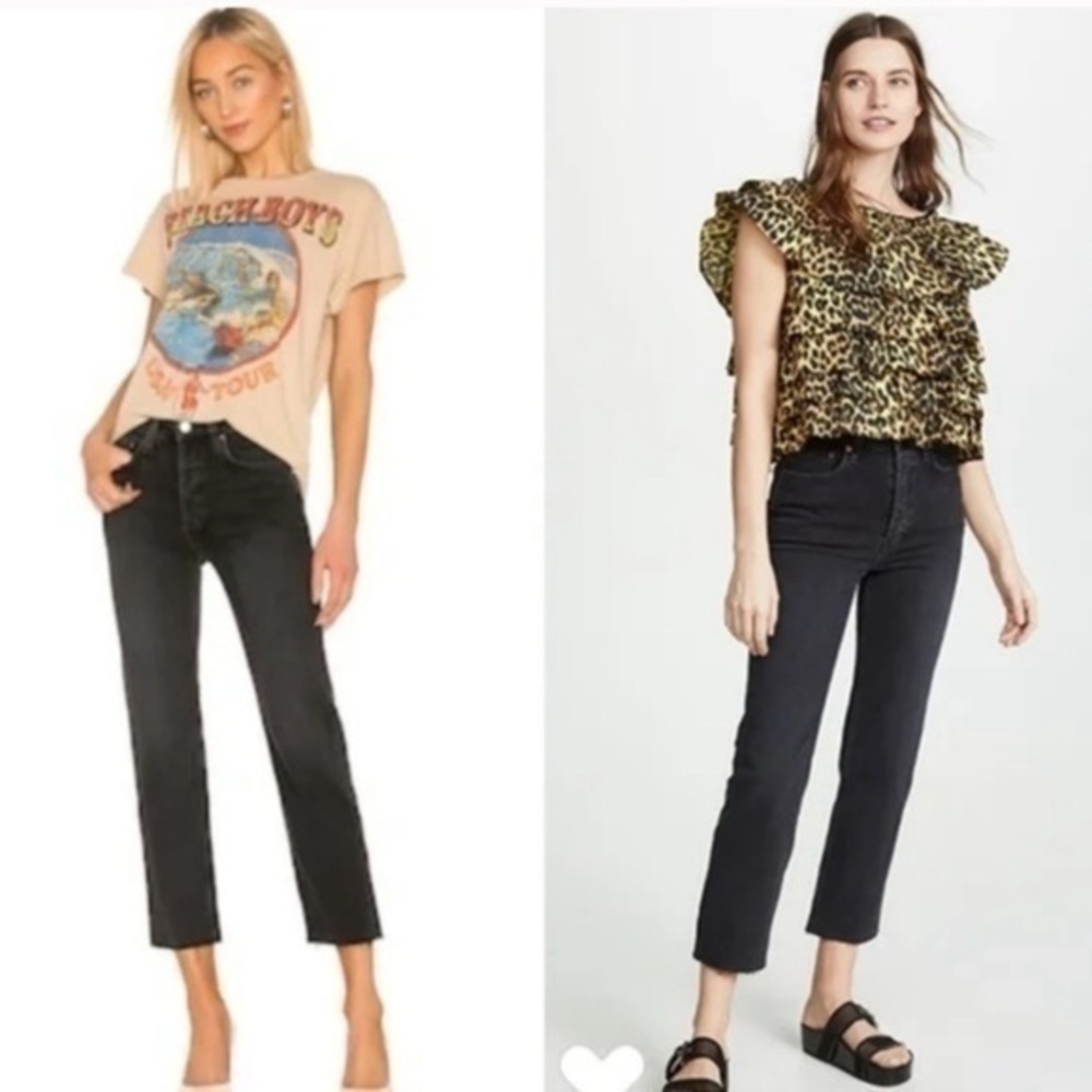 RE/DONE 70s High-Rise Stove Pipe Jeans crop